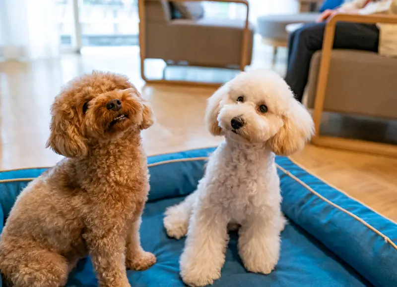 在狗狗友好房間放鬆的愛犬